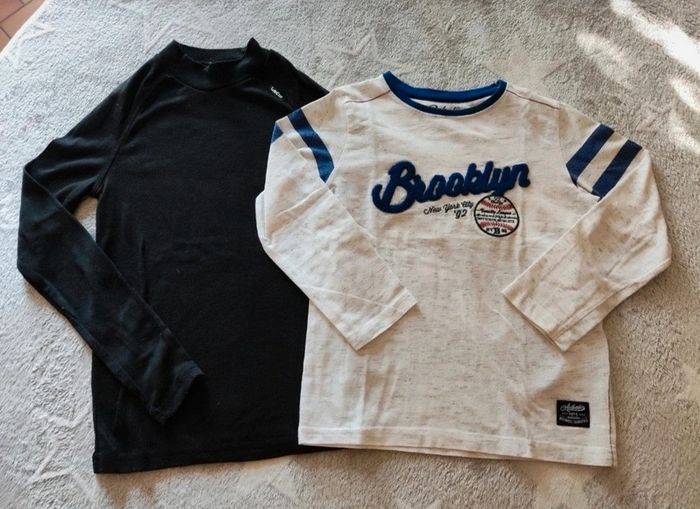 Lot de chemise, t-shirt manches longues et pull fin 6/7 ans - photo numéro 5