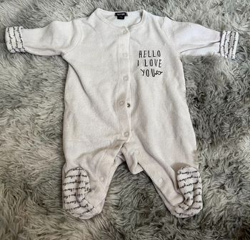 Pyjama velours 1 mois