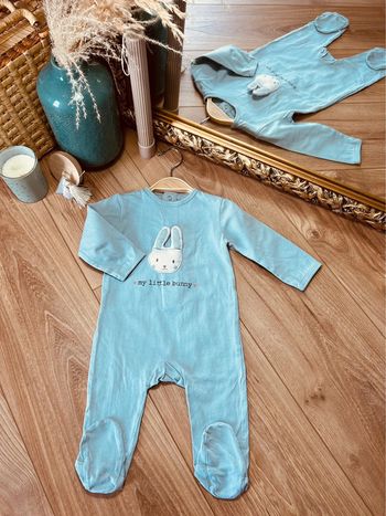 Taille 6 mois pyjama d’été garçon Kiabi bleu clair * lapin * 💙