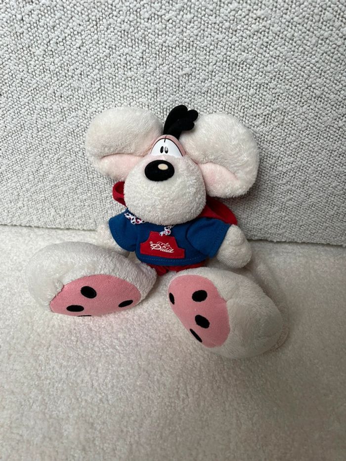 Peluche Diddl sweat rouge et bleu