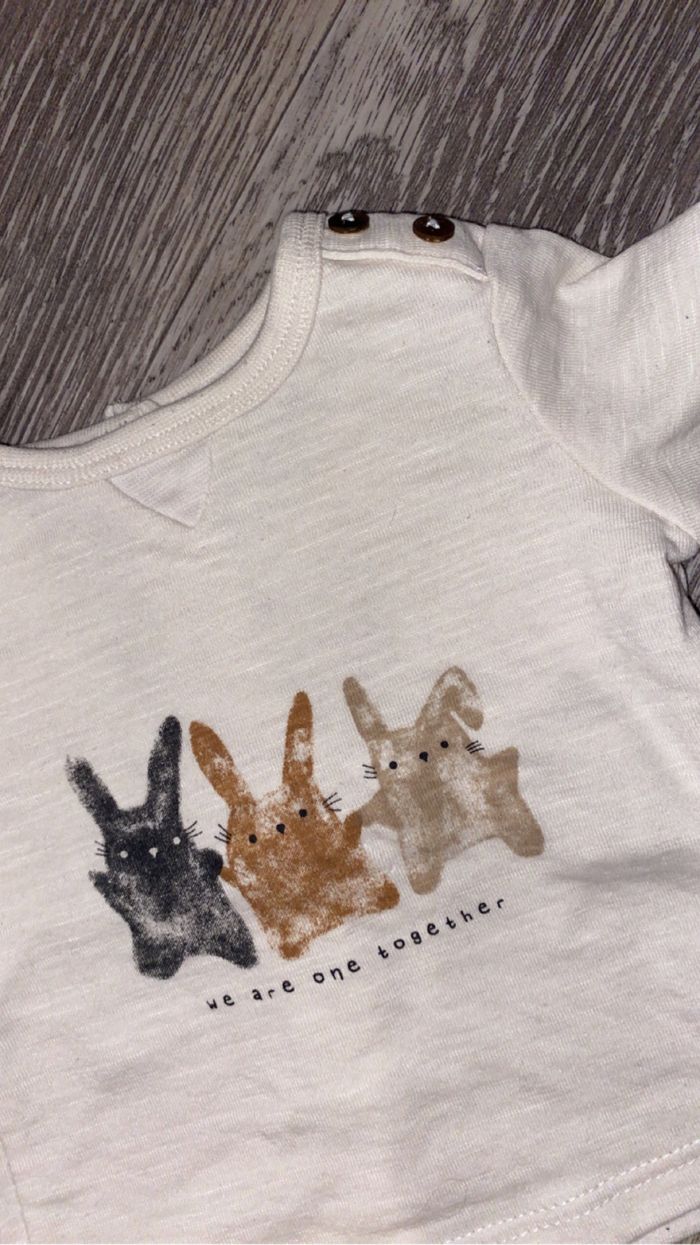 Tee shirt manches longues 1 mois kiabi - photo numéro 2