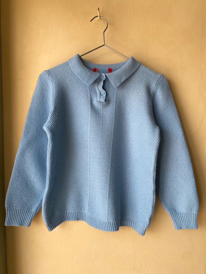 Pull bleu ciel vintage XS - photo numéro 3