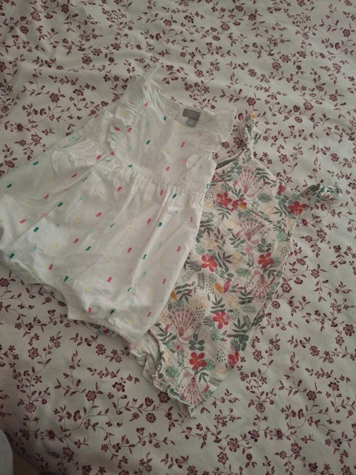 2 combi shorts fille 86cm