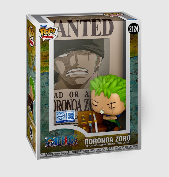 Funko pop one piece - roronoa zoro (wanted poster)