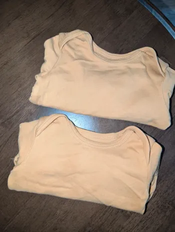 Lot de 3 body jaunes moutarde