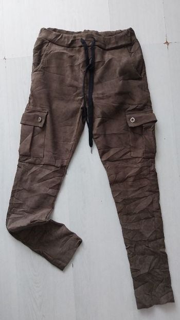 Pantalon skinny cargo toucher peau de pêche Ineo Couture