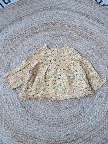 Blouse manches longues fleurs Besties 62 cm