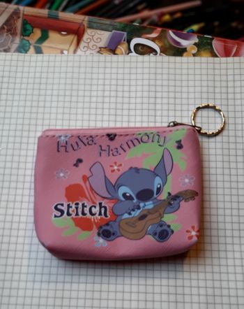 Porte monnaie disney stitch rose