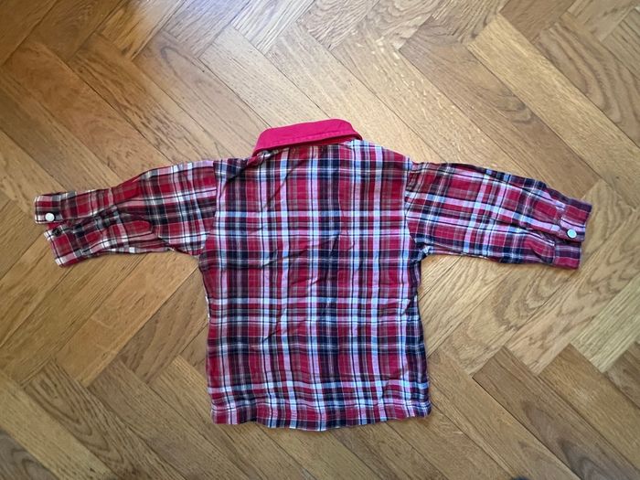 Chemise à carreaux rouge Absorba 6 mois - photo numéro 3