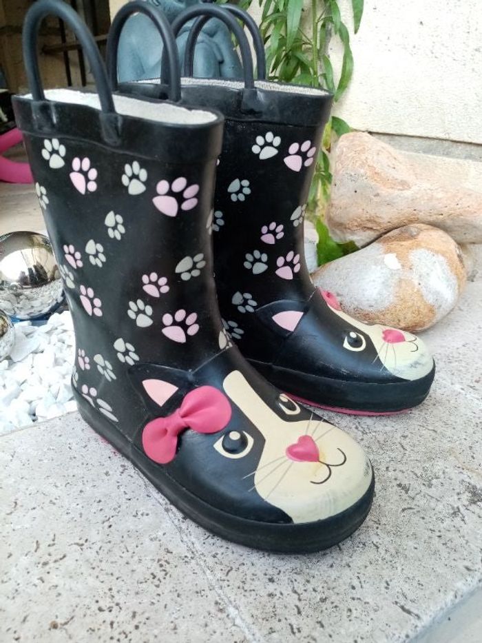 Bottes de pluie chat