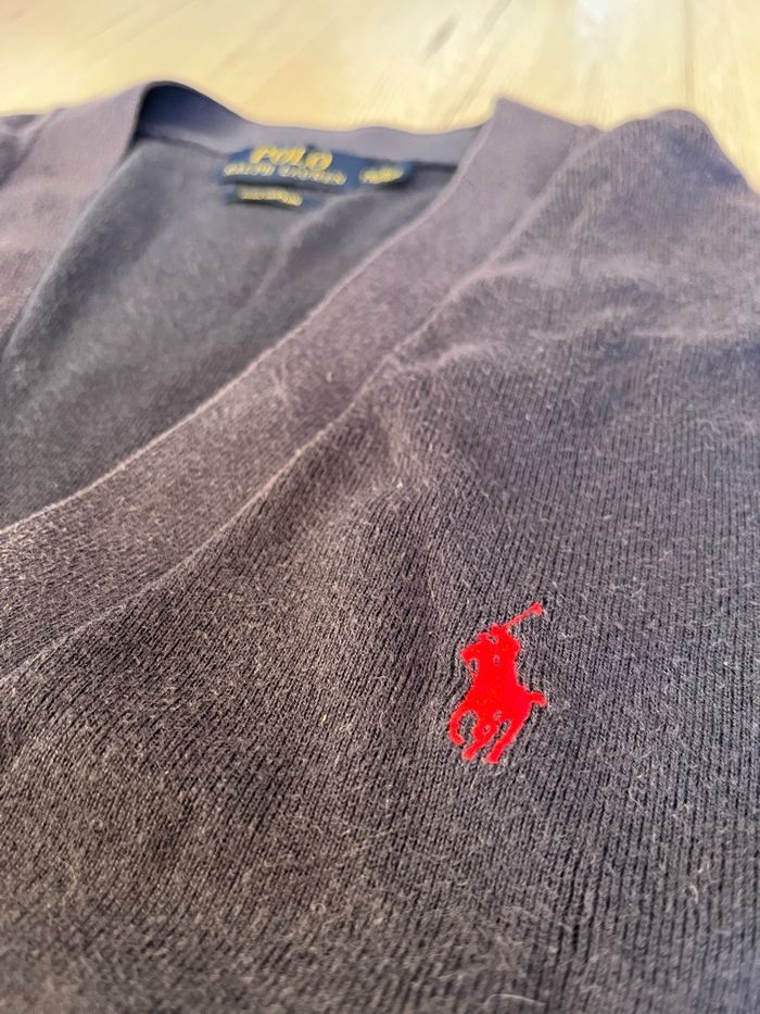 Cardigan Ralph Lauren bleu marine taille S - très bon état - photo numéro 2