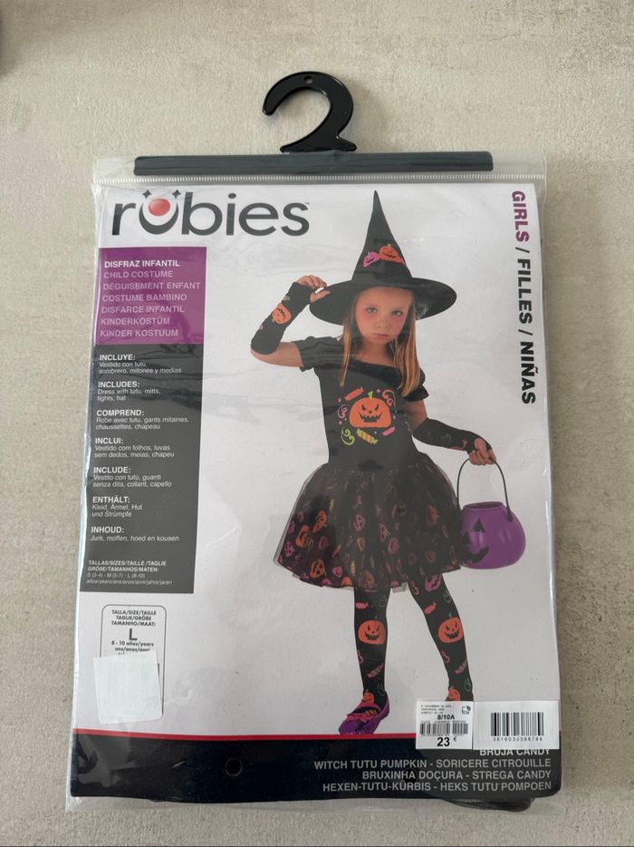 Déguisement Halloween fille sorcière citrouille