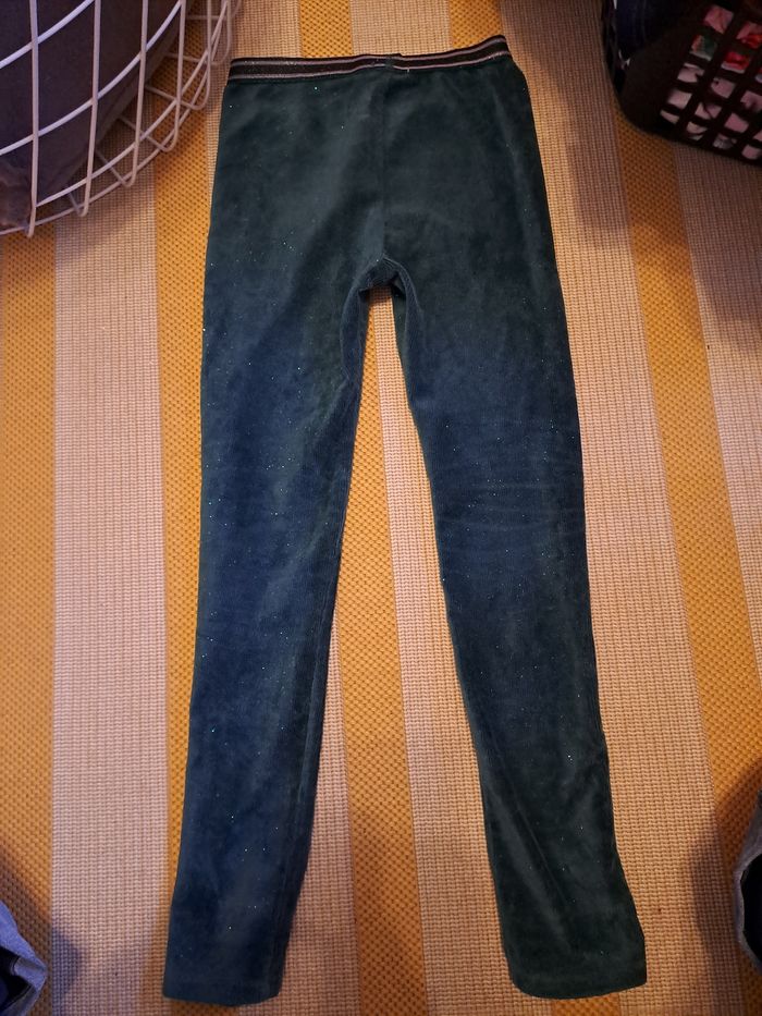 Pantalon velour kaki pailleté - photo numéro 2