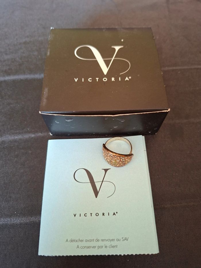 Bague Victoria "Feuille" Ionisée Café - Comme Neuve - Garantie à Vie