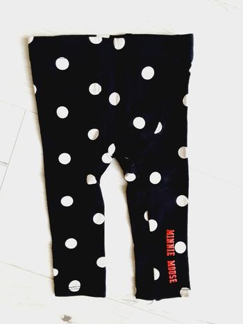 Vêtement bébé fille pantalon legging noir à pois blancs Orchestra Disney Baby Minnie 6 mois