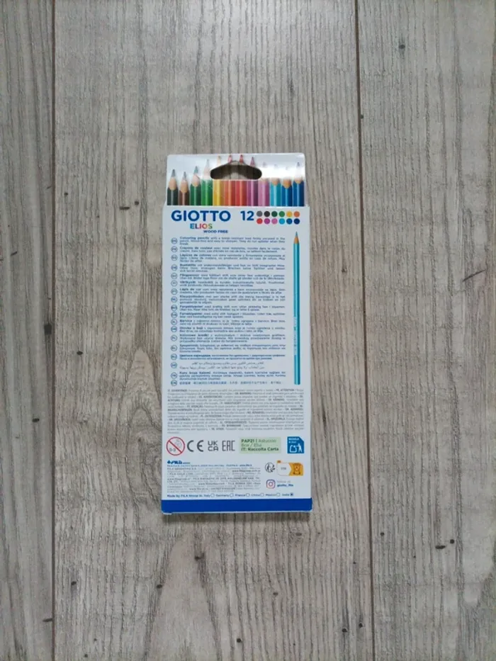 12 crayons de couleurs Elios Giotto neufs - photo numéro 2