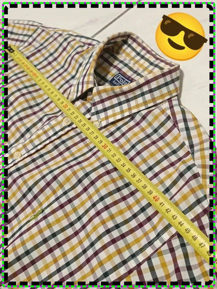 🟨 Chemise manches longues Ralph Lauren Multicarreaux – Taille M (100% Coton) - photo numéro 7