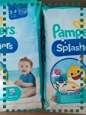 Lot 3 paquets de 12 Pampers couches Culottes de Bain Splashers Taille 3-4 (6-11 kg)