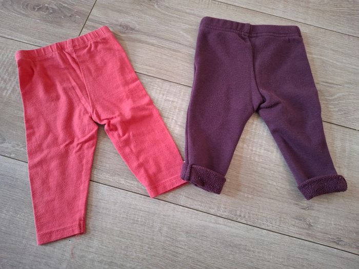 Lot 2 leggins fille 6 mois - photo numéro 2