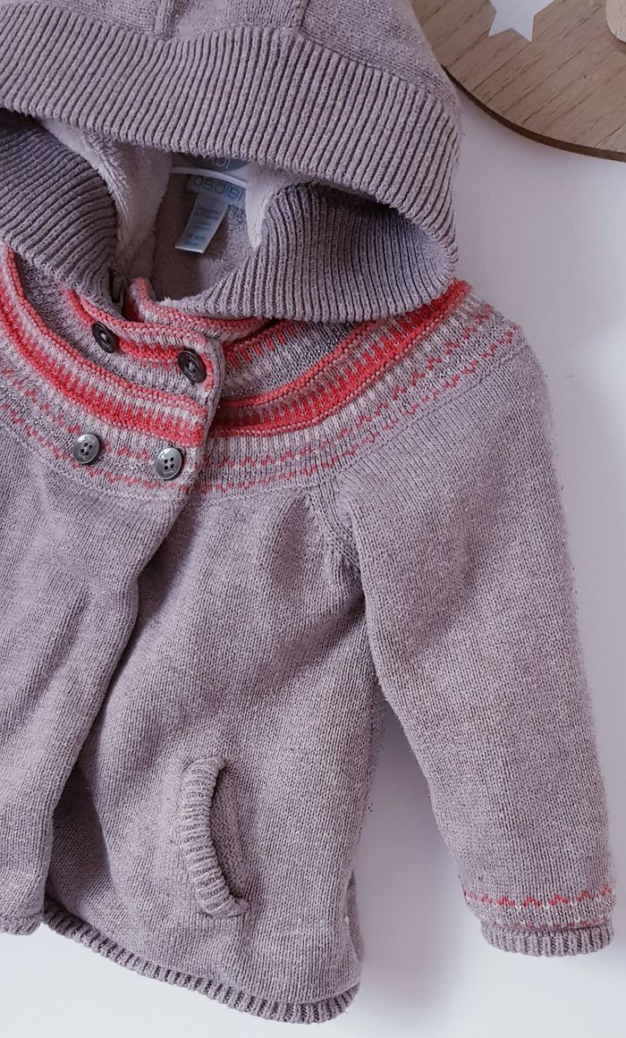 🍂 Gilet fourré à capuche - Obaibi - 18 mois 🍂 - photo numéro 3