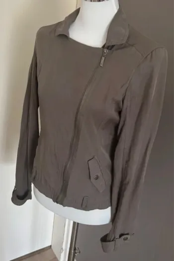 Bonobo, veste zippé, sport chic, kaki, taille M/38