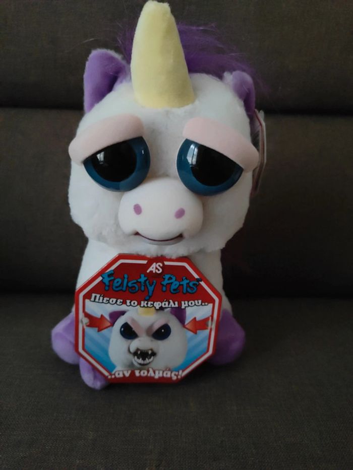 Peluche licorne double visage - photo numéro 1