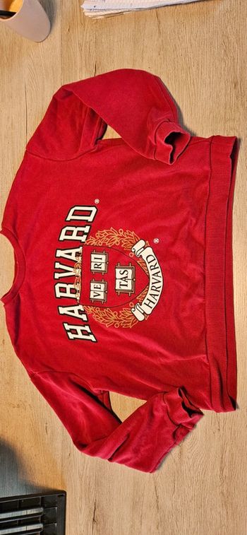 Croc pull rouge, inscription blanche, Clockhouse, taille S