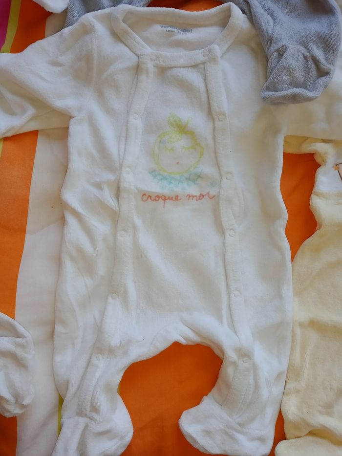 Pyjama Blanc croque moi Verbaudet 1 mois - photo numéro 2