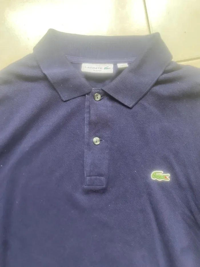 Polo manches longues Lacoste L Bleu marine - photo numéro 4