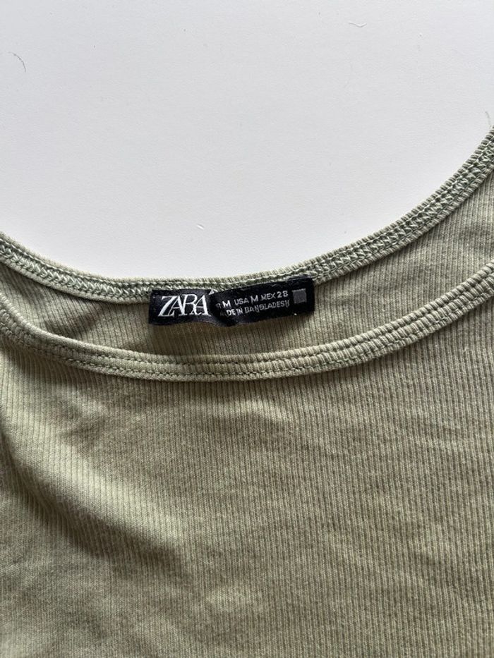 Débardeur fin kaki – Zara – Taille M - photo numéro 2