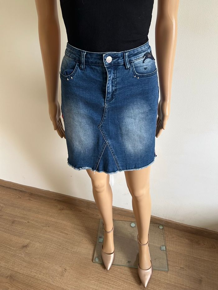 Jupe bleue marine en jean La Mode est à Vous taille 38 jamais portée
