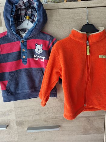 Lot 1 pull Disney et un gilet polaire décathlon 18 mois