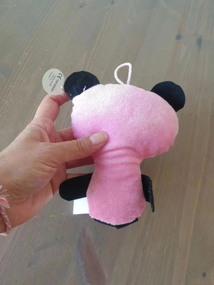 Idée cadeau 🎁 - Peluche doudou panda rose yeux en cœur NEUF - photo numéro 2