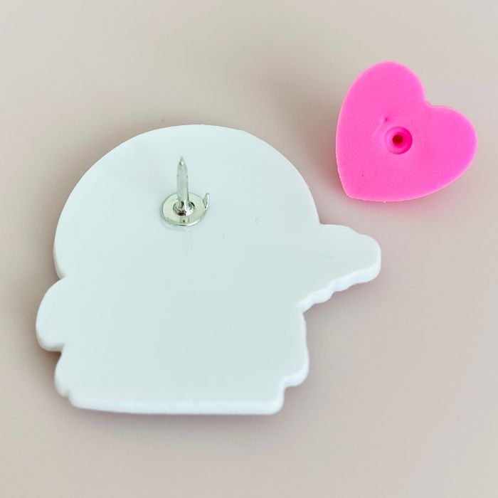 Pins Fait Main Résine Skull Love - photo numéro 2
