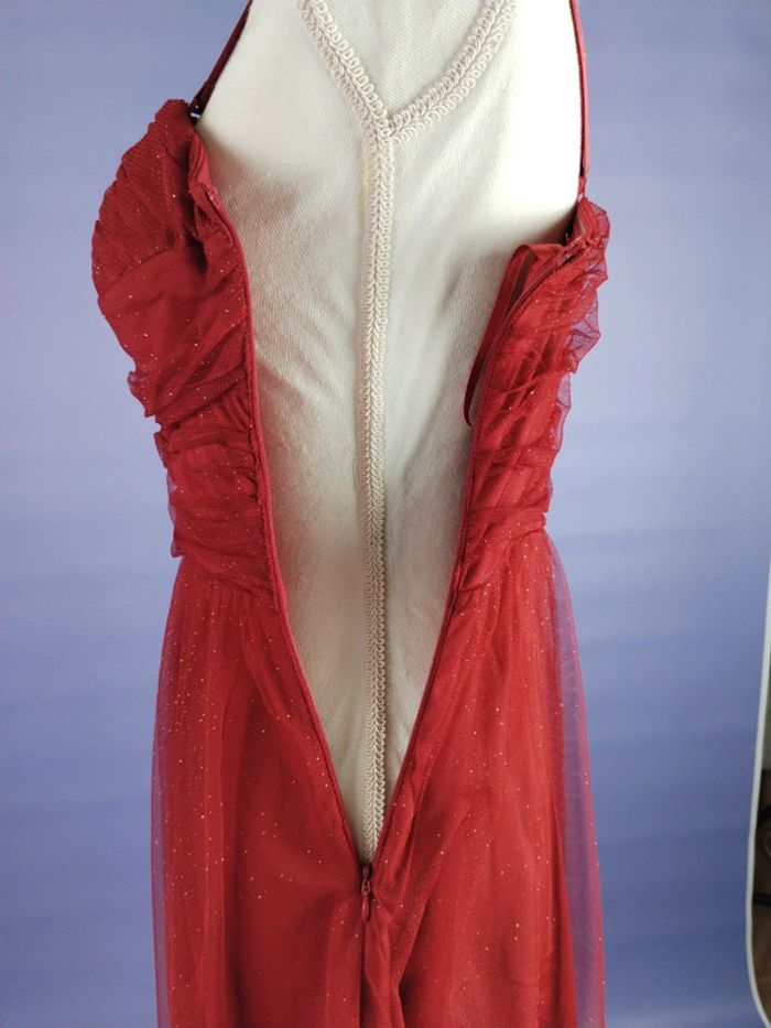Robe rouge cocktail avec paillettes taille 36 - photo numéro 9