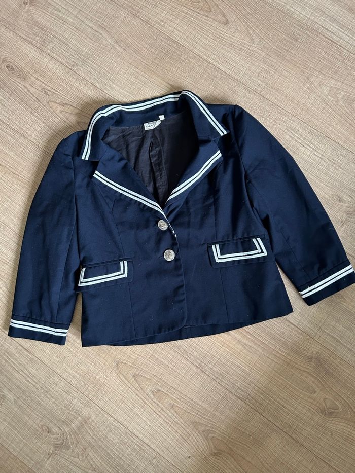 Blazer bleu marine et blanc Molly Bracken taille L TBE - photo numéro 8