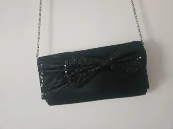 Pochette de soirée noeud à paillettes