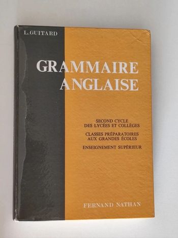 Livre Grammaire Anglaise