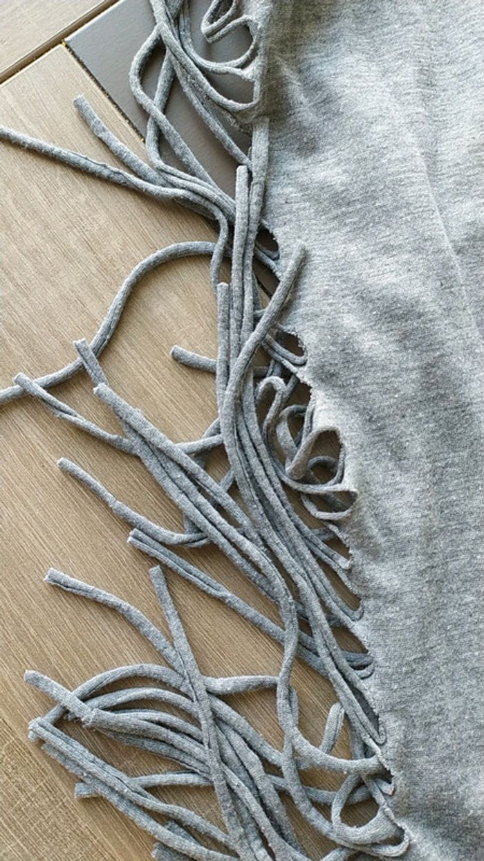 Châle Fouta foulard châle gris - photo numéro 3