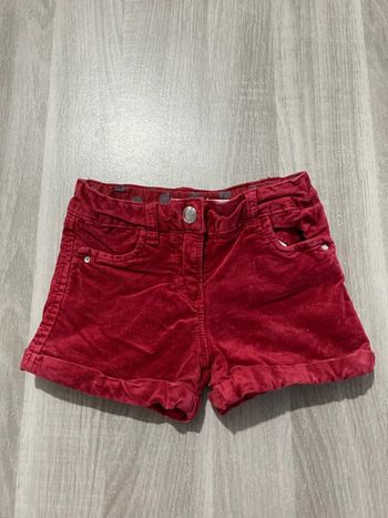 Short en velours rouge / bordeaux orchestra 3 ans