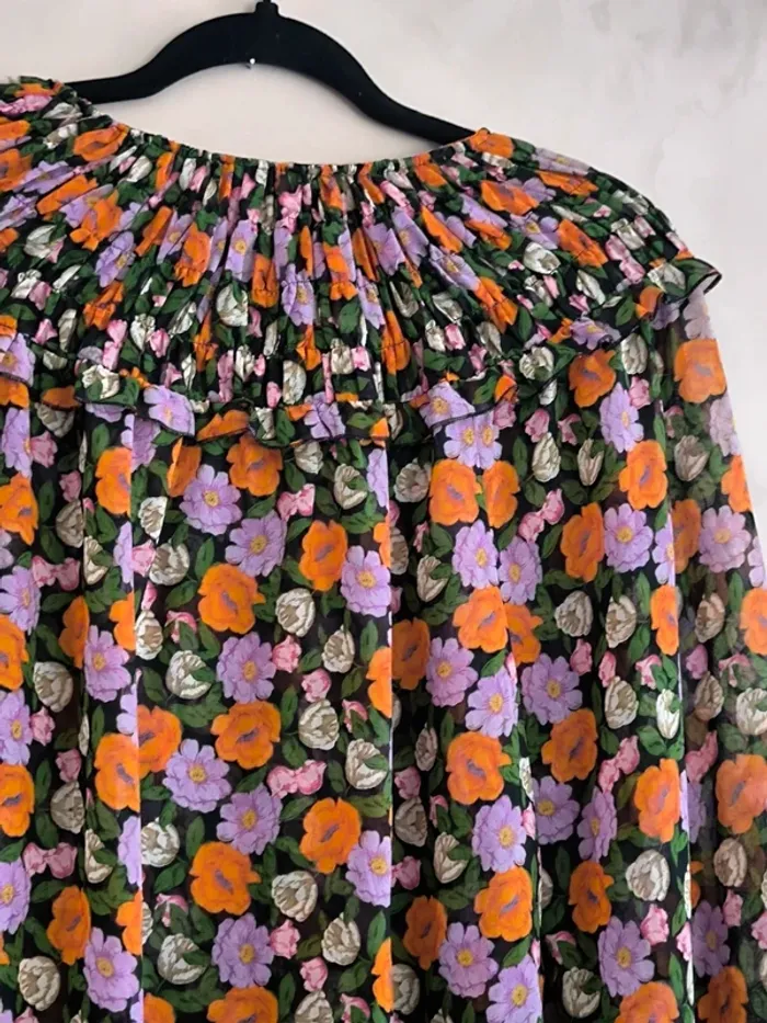 Blouse mousseline fleurie Mango 42 - photo numéro 15