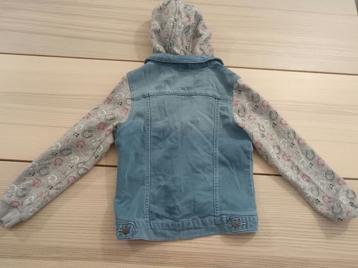 Veste bi-matière - jeans/sweat - 8/9 ans - photo numéro 2