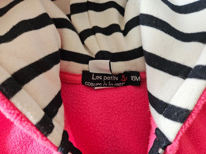 Veste polaire rose – Les Petits Coeurs à la Mer – 18 mois - photo numéro 2