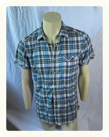 Chemise manches courtes slim carreaux Homme Chevignon Taille L