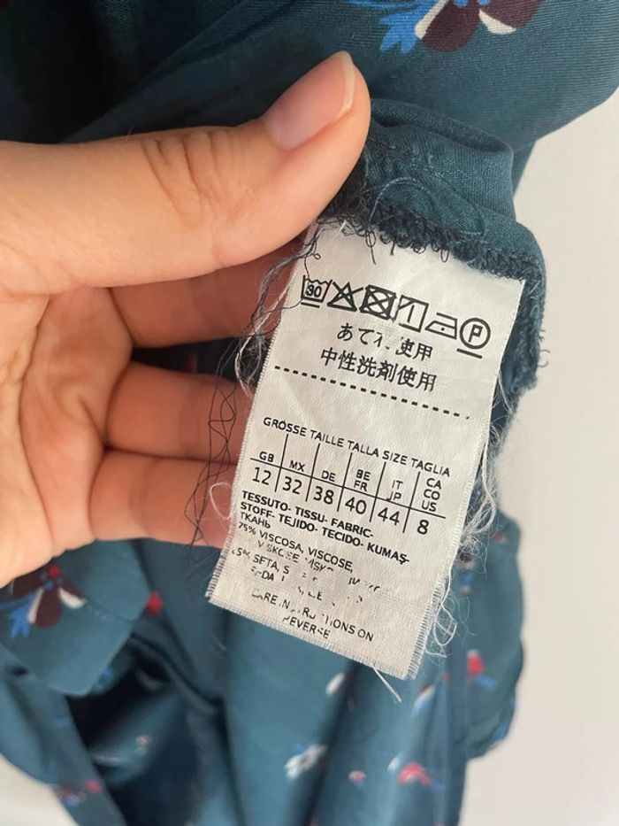 Robe turquoise à fleurs Intrend - photo numéro 6