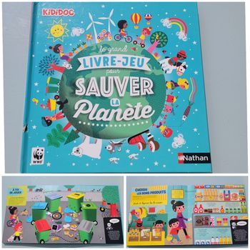 Superbe livre-jeu animé Kididoc grand format 🌎 Le grand livre-jeu pour sauver la planète  🌎