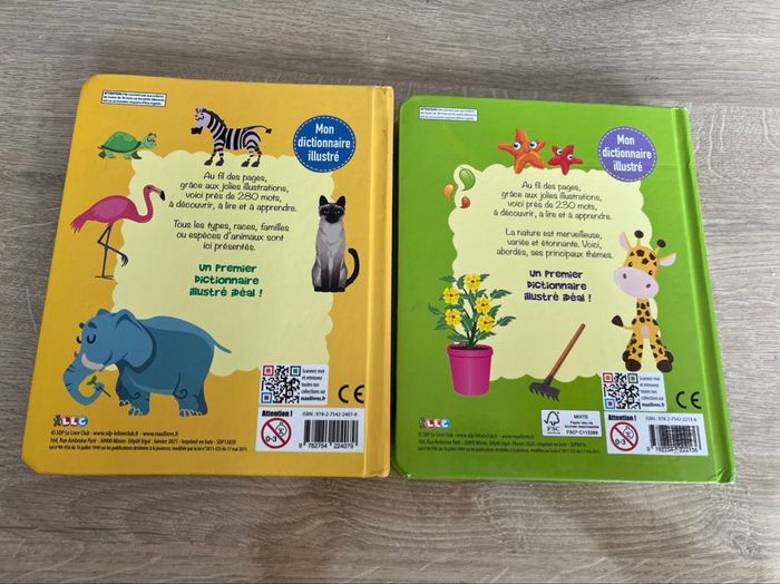 2 livres mes premiers mots pour découvrir la nature et les animaux - photo numéro 2