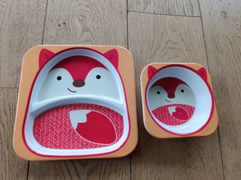 Set repas bébé bol et assiette skip hop renard