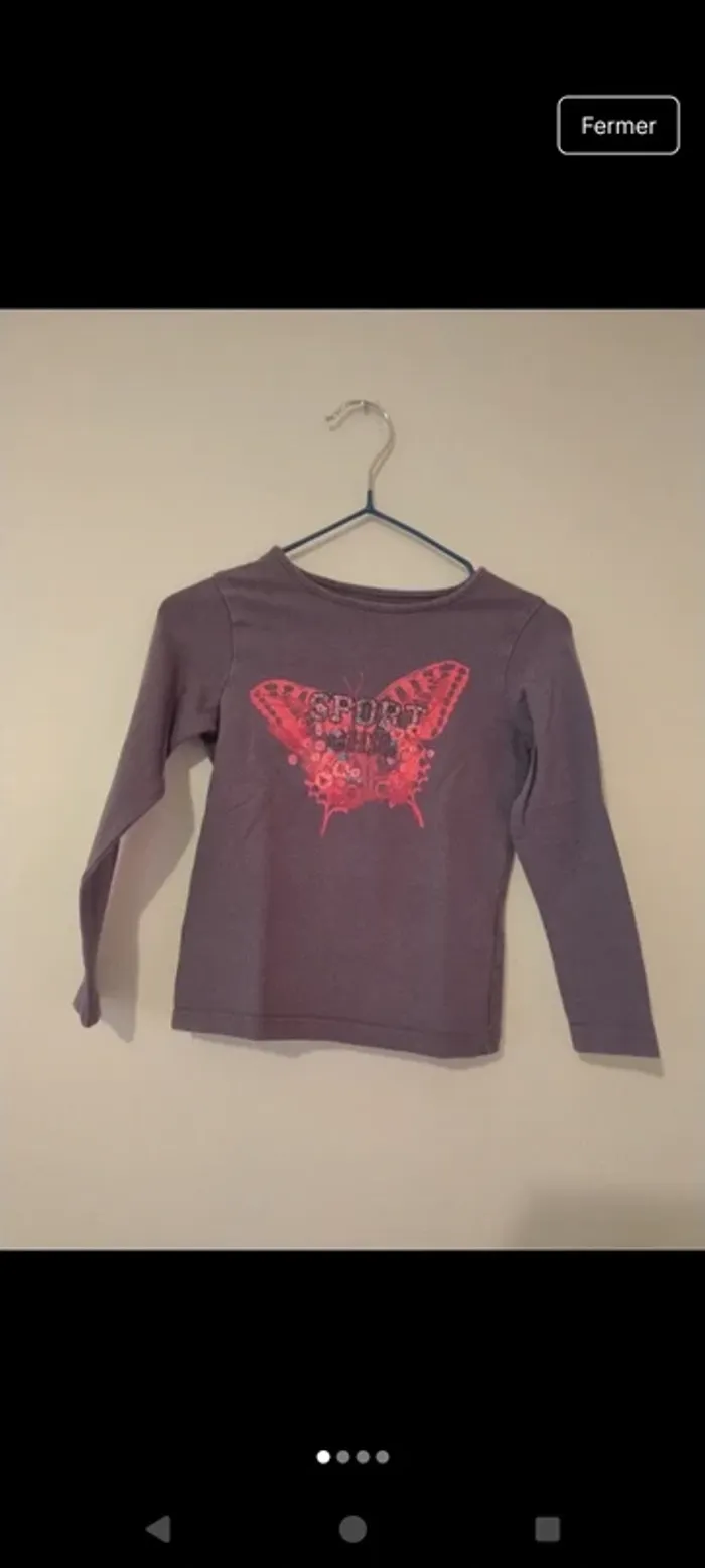 Chemise fille manches longues