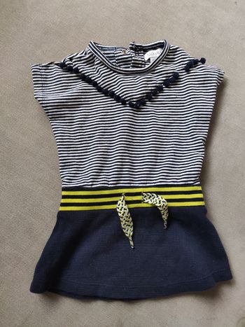 Robe bleue lucky kid 6 mois